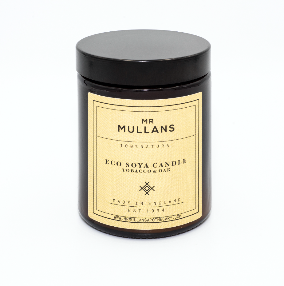 MR MULLAN'S SCENTED CANDLES (four scents available) 200g, candle, Mr Mullan's, mrmullansapothecary, Tobacco & Oak, Tobacco & Oak, [option2], [option3]. We recommend using the default value. Default value is: MR MULLAN'S SCENTED CANDLES (four scents available) 200g - mrmullansapothecary.