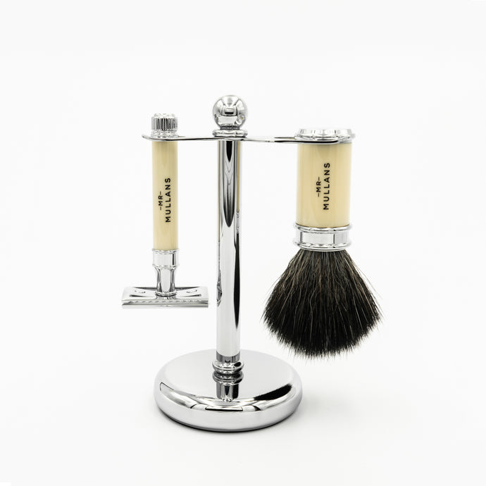 Wholesale Mr Mullan's Shaving Set (Black or Ivory available)